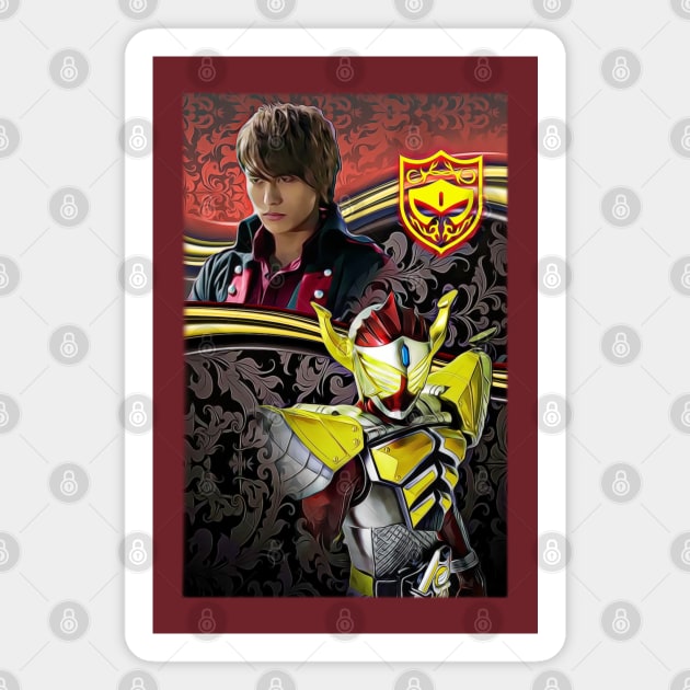 Kamen Rider Baron Side-by-Side   (style #2) Magnet by BeatlesDiva